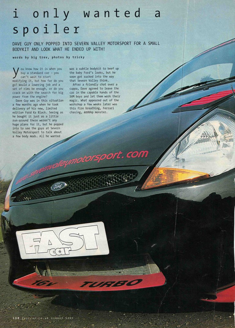 Fast Car Summer 2001 cover page