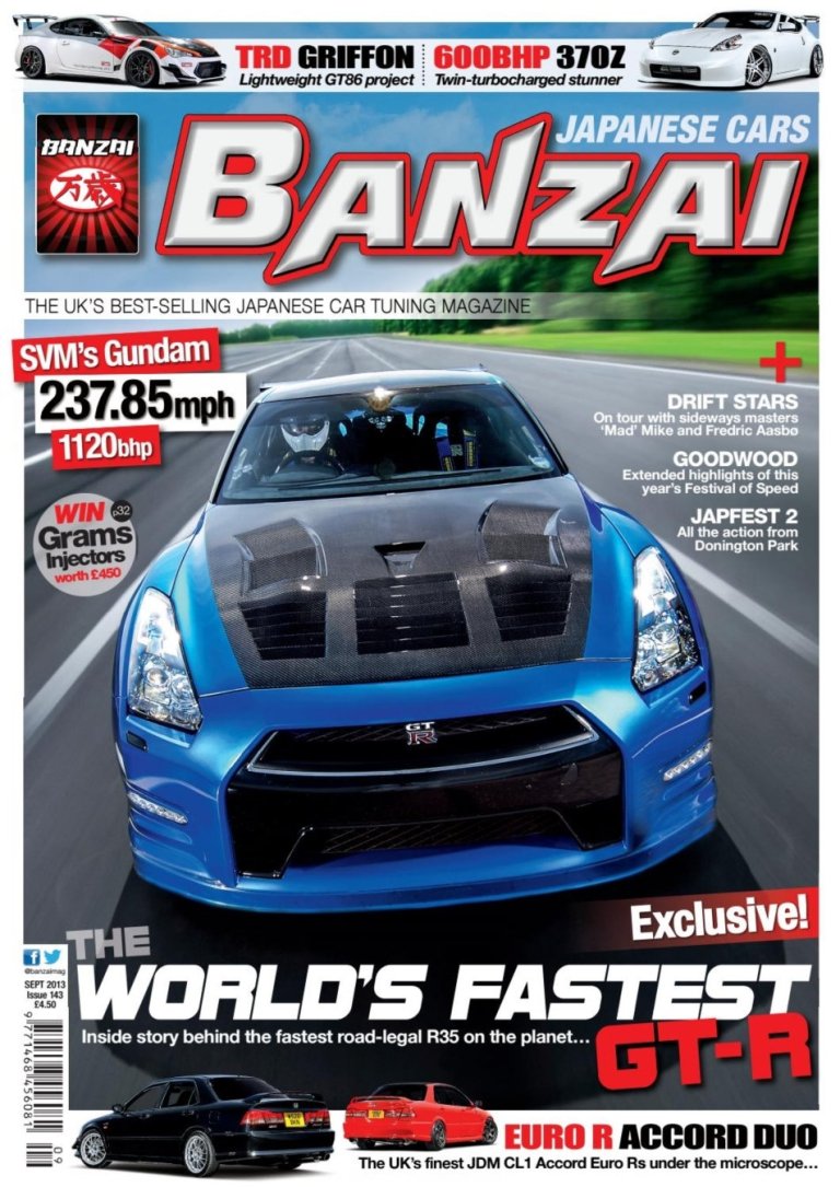 Banzai September 2013 cover page