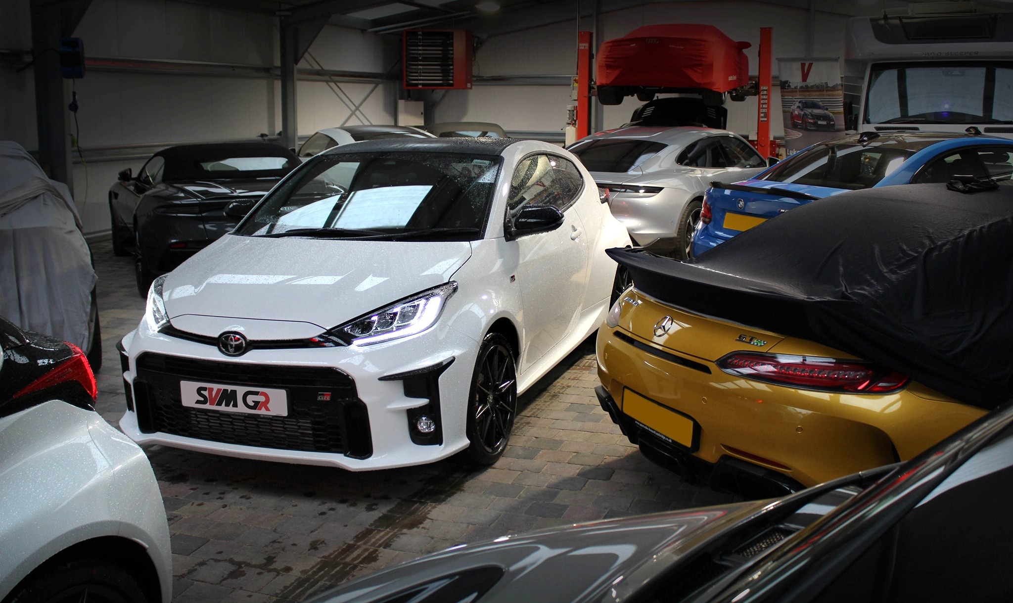 SVM GR Yaris in the workshop