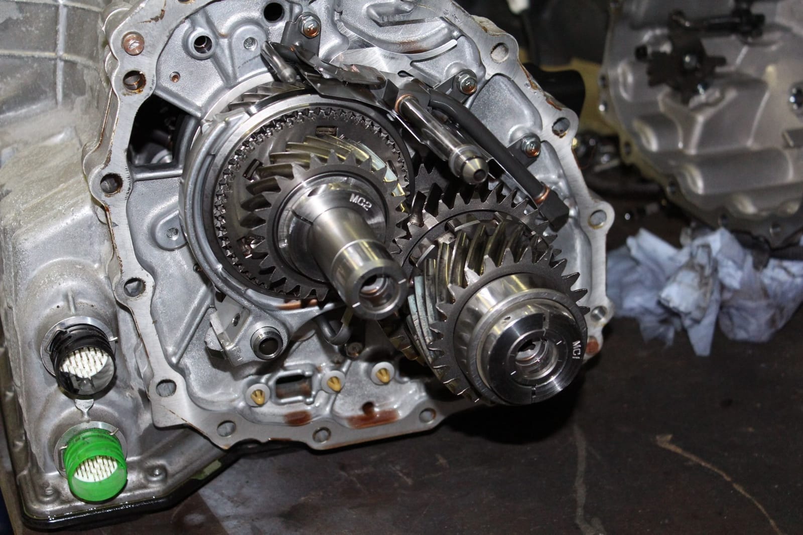 Nissan R35 GT-R GR6 gearbox stripped for repair
